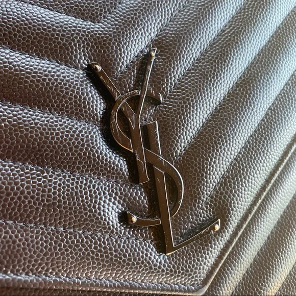 SOLD Saint Laurent Monogram Quilted Leather Wallet on a Chain - Picture 5 of 15